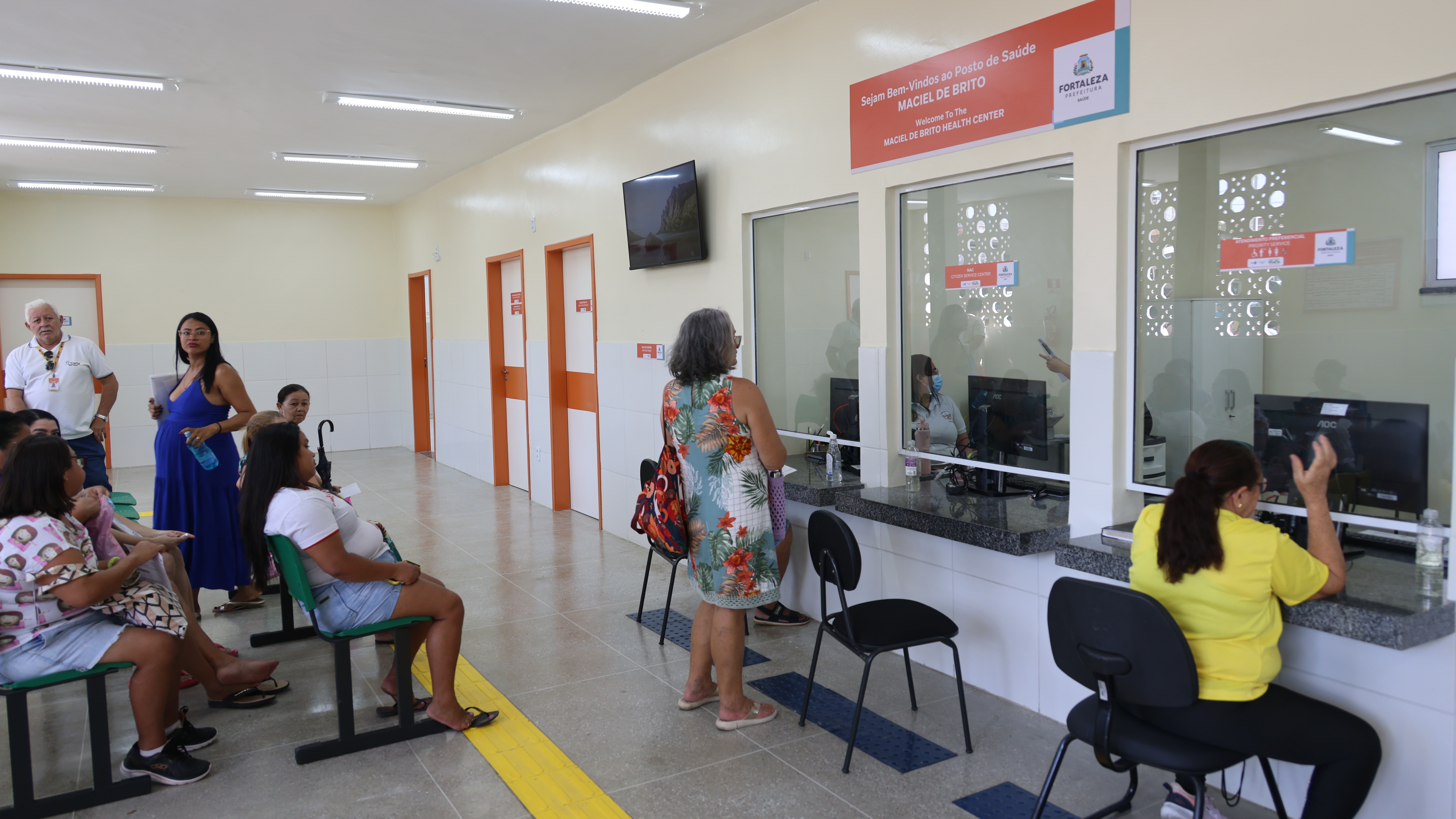 recepção de um posto de saúde